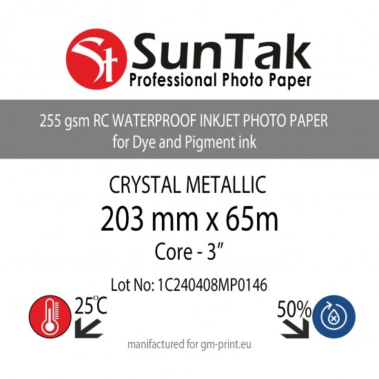 CRISTAL METALLIC -8" (203mm)* 65m - 255gsm