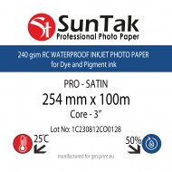 SunTak - RC Photo Paper - 10" (254mm)* 100m -PRO_SATIN - 240gsm